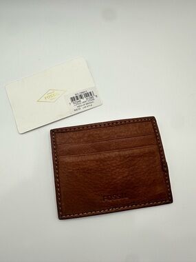 Fossil Brown Leather Slim Card Holder